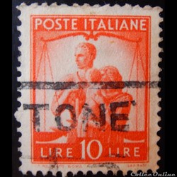 Italie 00497 famille et balance 10 lires de 1947