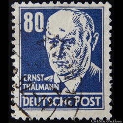 Allemagne RDA 00104 Ernst Thälmann 80pf de 1952