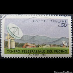 Italie 01030 centre spatial de Fucino 50 lires de 1968