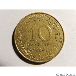 10 centimes Marianne 1994 "dauphin"