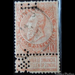 Belgique 00057 roi Léopold II 10c de 1893