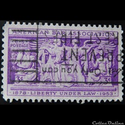Etats Unis 00573 frise de la cour suprême 3c de 1953