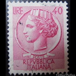 Italie 00717A pièce de Syracuse 40 lires de 1960