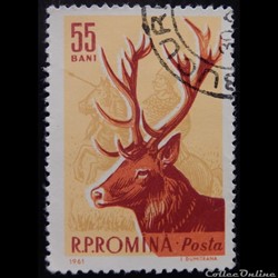 Roumanie 01785 Cerf 55 Bani de 1961