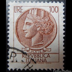 Italie 00802 pièce de Syracuse 100 lires de 1959