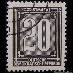 Allemagne RDA S0036 chiffre 20pf de 1956