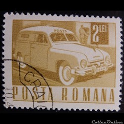 Roumanie 02360 voiture postale 2 Lei de 1968