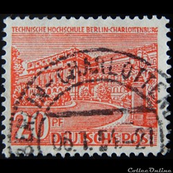 Allemagne Berlin 00035 collège technique, Berlin-Charlottenburg 20pf de 1949