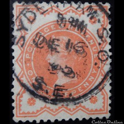 Royaume-Uni 00091 reine Victoria 1d de 1887