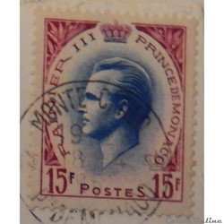 Monaco 00424 prince Rainier III 15F de 1955