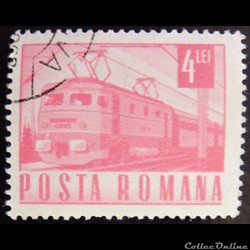 Roumanie 02364 train électrique 4 Lei de 1968