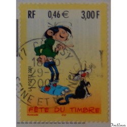 03370 fête du timbre Gaston Lagaffe 3F - 0.46€ de 2001