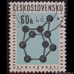 Tchécoslovaquie 01499 schéma de molécules 60 h de 1966