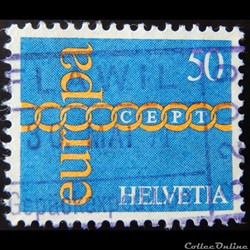 Suisse 00883 Fraternité et coopération symbolisée par une chaîne 50cts de 1971