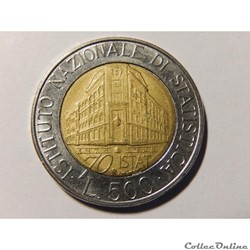Italie, 500 lires 1996 Institut nationale de statistiques