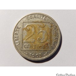 25 centimes 1903 Patey