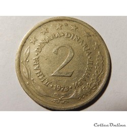 Yougoslavie, 2 dinara de 1973