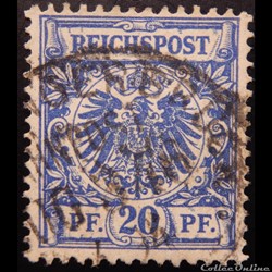 Allemagne Reich 00048 Aigle avec la couronne impériale 20pf de 1889