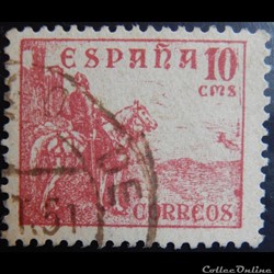 Espagne 00786 El Cid à cheval 10c de 1949