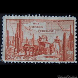 Etats Unis 00579 carte et groupe de pionnier 3c de 1953