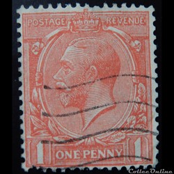 Royaume-Uni 00140 roi Georges V 1d de 1912