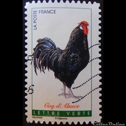 AA01250 Coq d´Alsace lettre verte