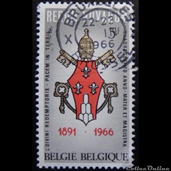 Belgique 01362 Rerum Novarum 3F de 1966