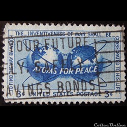 Etats Unis 00597 énergie atomique pour la paix 3c de 1955