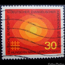 Allemagne RFA 00458 jour des Eglises évangélique 30pf de 1969