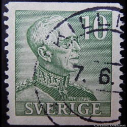 Suède 00334 roi Gustave V 10öre de 1948