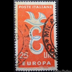 Italie 00765 Europa CEPT 25 lires de 1958