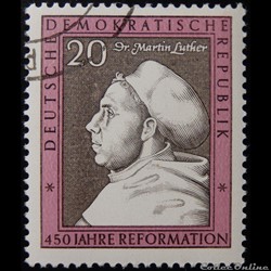 Allemagne RDA 01014 Martin Luther 20pf de 1967