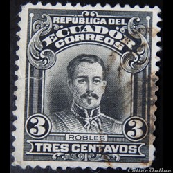 Equateur 00191 général Robles 3c de 1915