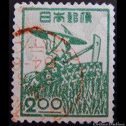 Japon 00392 Paysan 2 Sen de 1948