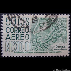 Mexique PA0174 Chef Chiapas Bonampak 50c de 1950