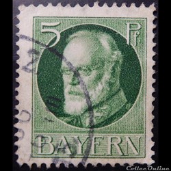 Allemagne Bavière 00095 roi Ludwig III 5pf de 1914