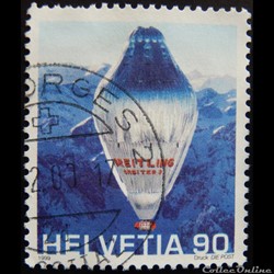 Suisse 01608 Ballon a air chaud et gaz "Breitling orbiter 3" 90cts de 1999