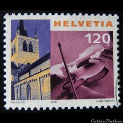 Suisse 01654A Eglise de Payerne et violon 120cts de 2000