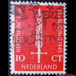 Pays-Bas 00633 épé flamboyante 10c de 1955
