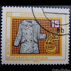 Allemagne RDA 01007 manteau de fourrure 15pf de 1967