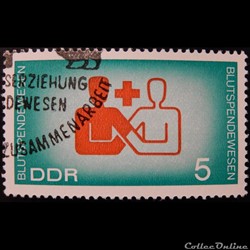 Allemagne RDA 00900 don du sang 5pf de 1966