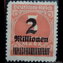 Allemagne Reich 00290 chiffre 2 000 000RM de 1923