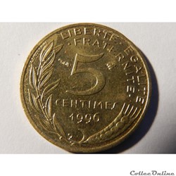 5 centimes Marianne 1996 4 plis
