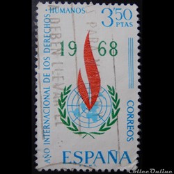 Espagne 01533 année internationale des droits de l'homme 3.50Ptas de 1968