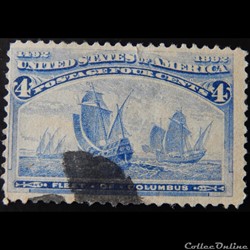 Etats Unis 00084 flotte de Columbus 4c de 1893