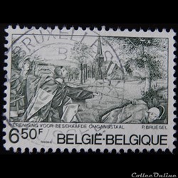 Belgique 01826 "Aveugle conduisant les aveugles" 6.50F de 1976