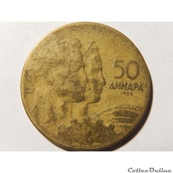 Yougoslavie, 50 dinara de 1955