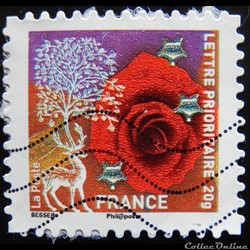 AA00498 Rose rouge et renne 20g