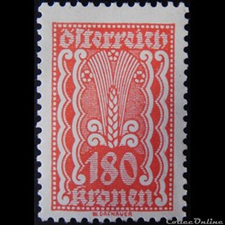 Autriche 00275 symbolisme : épi de maïs 180kr de 1922