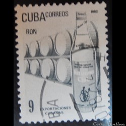 Cuba 02341 le Rhum 9c de 1982